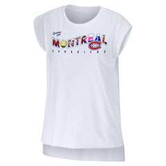 Montreal Canadiens WEAR by Erin Andrews Women's Greetings From Muscle T-Shirt White