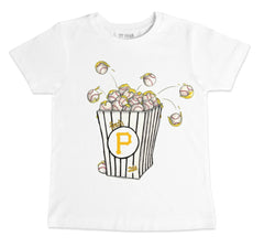 Pittsburgh Pirates Tiny Turnip Youth Popcorn T-Shirt - White