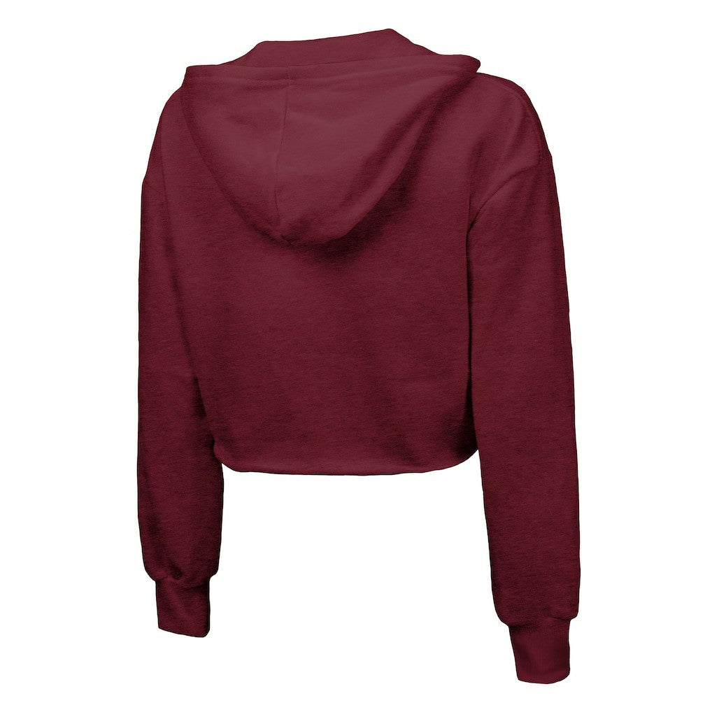 Washington Commanders Majestic Threads Women's Bling Tri-Blend Cropped Pullover Hoodie - Burgundy online