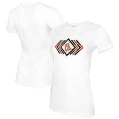 Baltimore Orioles Tiny Turnip Women's Prism Arrows T-Shirt - White