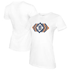 Detroit Tigers Tiny Turnip Women's Prism Arrows T-Shirt - White