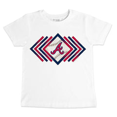 Atlanta Braves Tiny Turnip Youth Prism Arrows T-Shirt - White