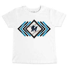 Miami Marlins Tiny Turnip Youth Prism Arrows T-Shirt - White