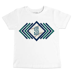 Seattle Mariners Tiny Turnip Youth Prism Arrows T-Shirt - White