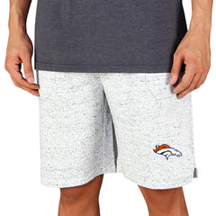 Denver Broncos Concepts Sport Throttle Knit Jam Shorts - White/Charcoal discount