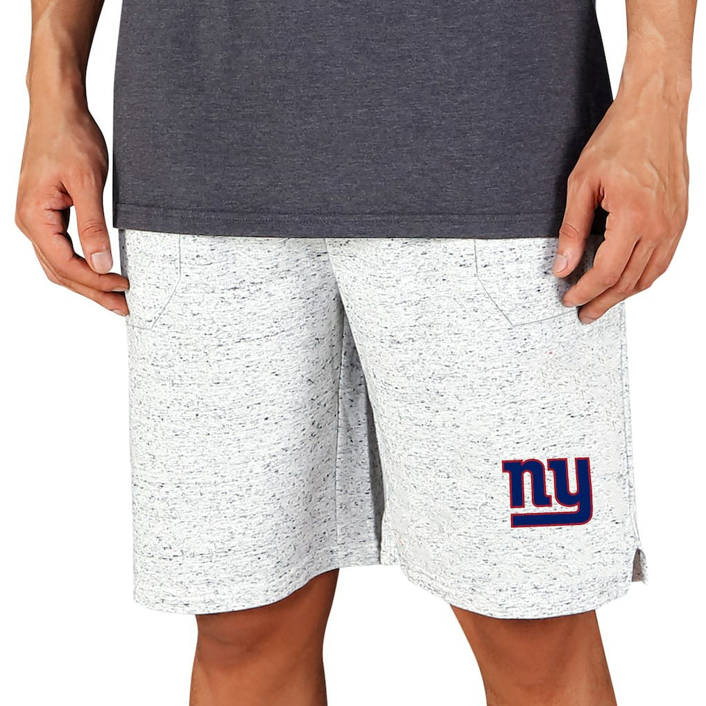 New York Giants Concepts Sport Throttle Knit Jam Shorts - White/Charcoal for sale