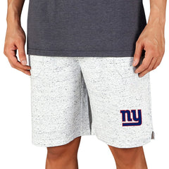 New York Giants Concepts Sport Throttle Knit Jam Shorts - White/Charcoal for sale