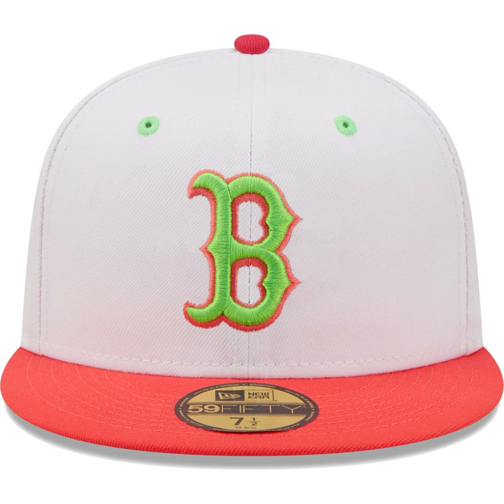 Boston Red Sox 2004 World Series Strawberry Lolli 59FIFTY Fitted Hat - White/Coral | New Era