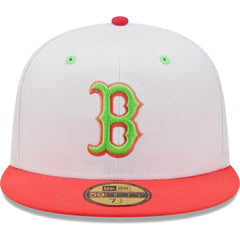 Boston Red Sox 2004 World Series Strawberry Lolli 59FIFTY Fitted Hat - White/Coral | New Era