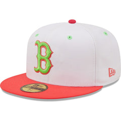 Boston Red Sox 2004 World Series Strawberry Lolli 59FIFTY Fitted Hat - White/Coral | New Era