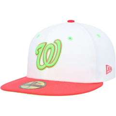 Washington Nationals  Robert F. Kennedy Memorial Stadium Strawberry Lolli 59FIFTY Fitted Hat - White/Coral | New Era