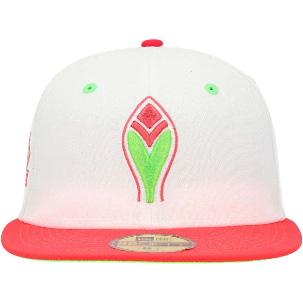 Atlanta Braves 150th Anniversary Strawberry Lolli 59FIFTY Fitted Hat - White/Coral | New Era