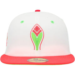 Atlanta Braves 150th Anniversary Strawberry Lolli 59FIFTY Fitted Hat - White/Coral | New Era