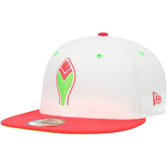 Atlanta Braves 150th Anniversary Strawberry Lolli 59FIFTY Fitted Hat - White/Coral | New Era