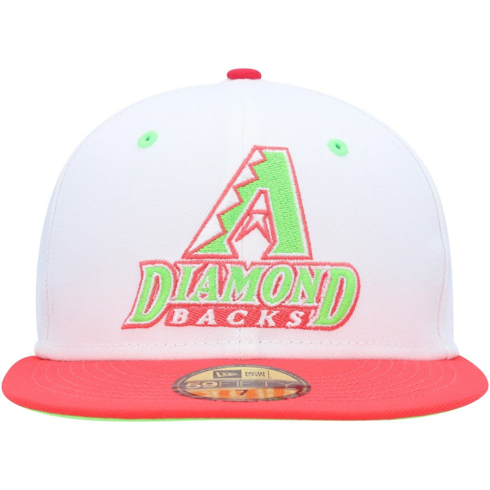 Arizona Diamondbacks 1998 Inaugural Season Strawberry Lolli 59FIFTY Fitted Hat - White/Coral | New Era