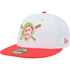 Pittsburgh Pirates Three Rivers Stadium 30th Anniversary Strawberry Lolli 59FIFTY Fitted Hat - White/Coral | New Era