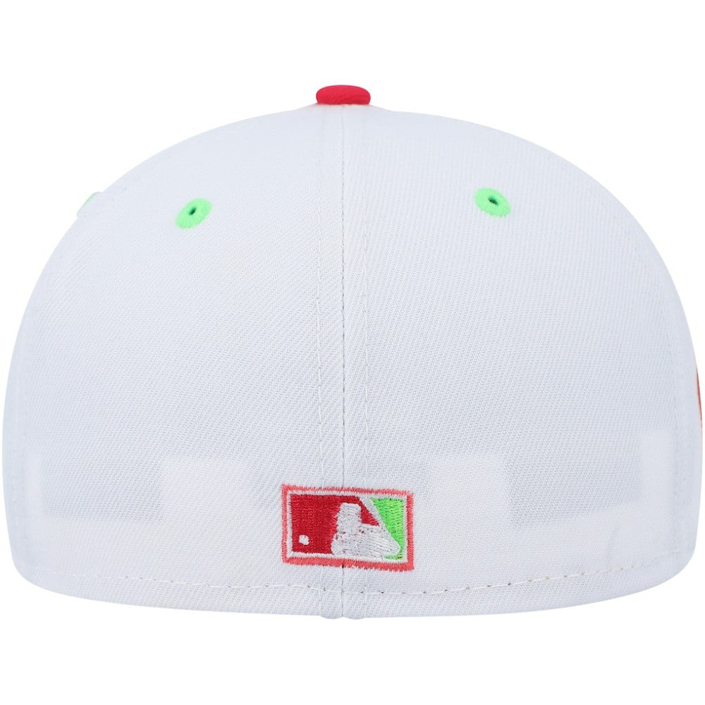 Pittsburgh Pirates Three Rivers Stadium 30th Anniversary Strawberry Lolli 59FIFTY Fitted Hat - White/Coral | New Era