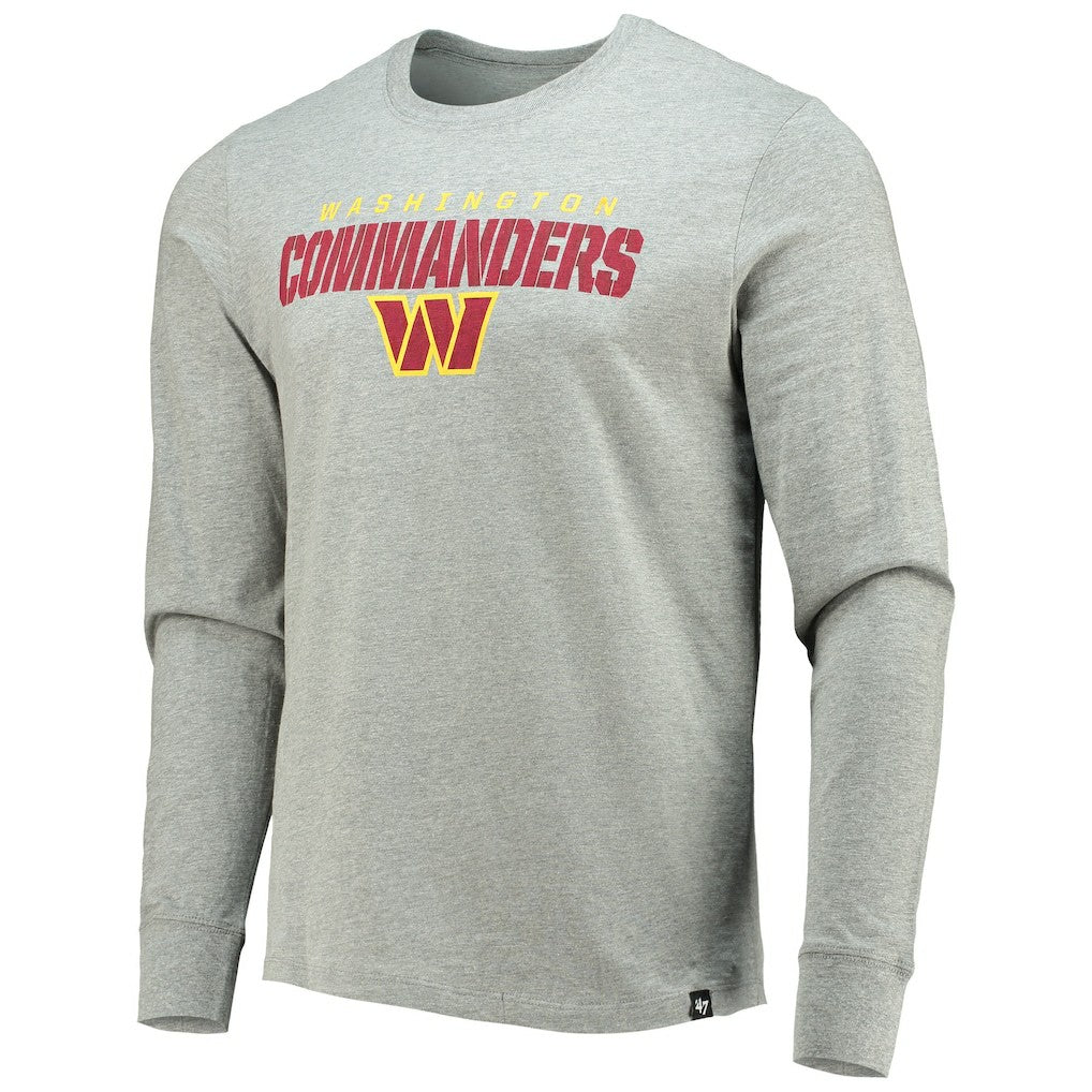 Washington Commanders '47 Traction Super Rival Long Sleeve T-Shirt - Heathered Gray cheap