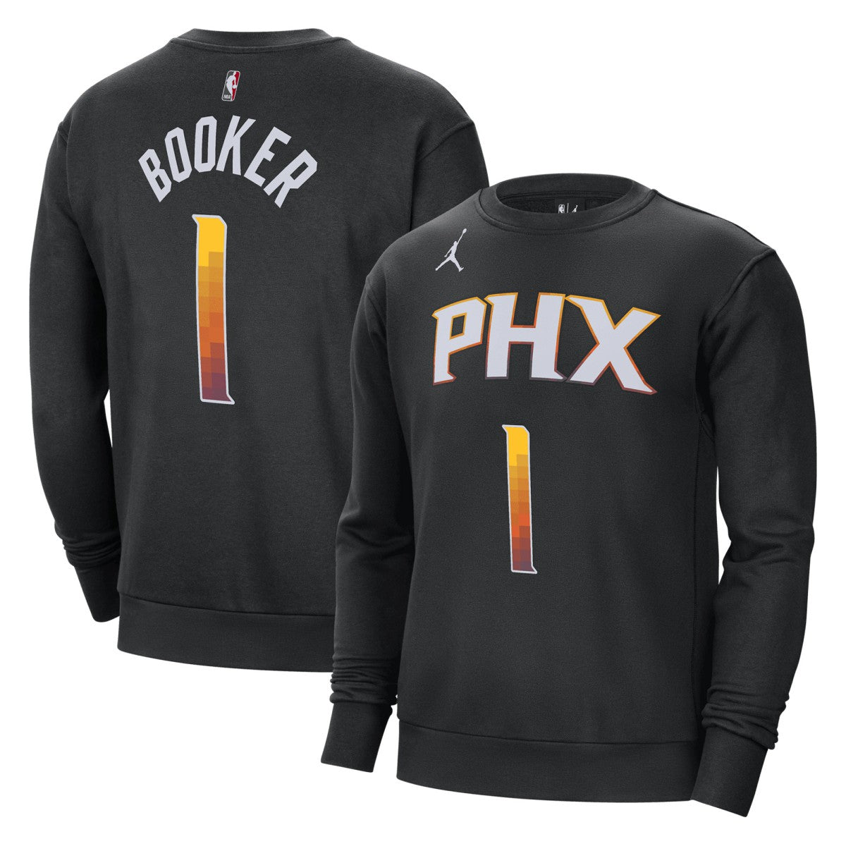 Devin Booker Phoenix Suns Jordan Brand Statement Name & Number Pullover Sweatshirt - Black discount
