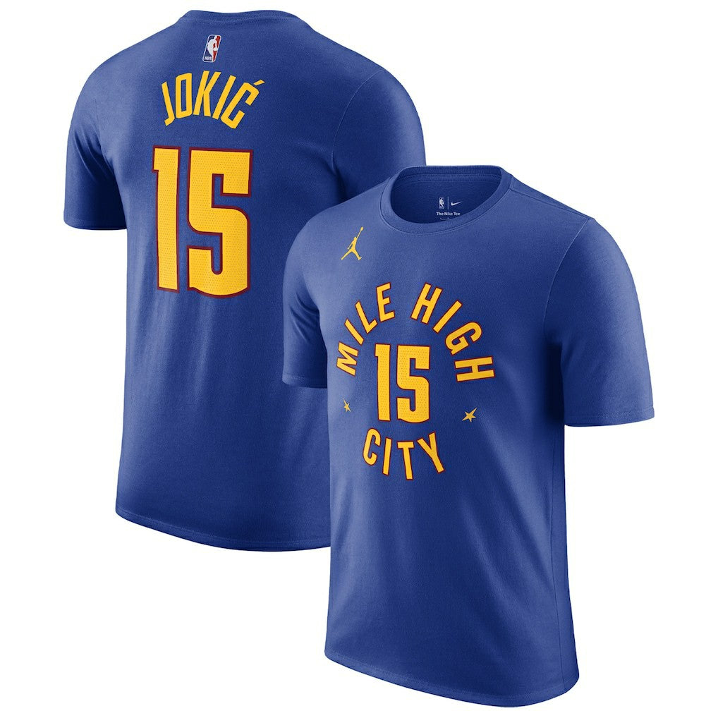 Nikola Jokic Denver Nuggets Jordan Brand 2022/23 Statement Edition Name & Number T-Shirt sale - Blue online