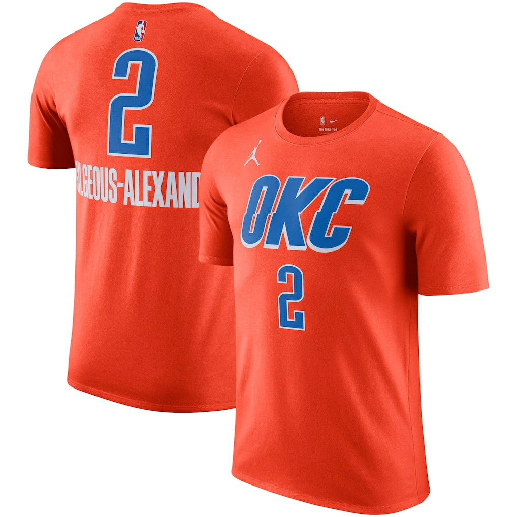 Shai Gilgeous-Alexander Oklahoma City Thunder Jordan Brand 2022/23 Statement Edition Name & Number T-Shirt - Orange shop