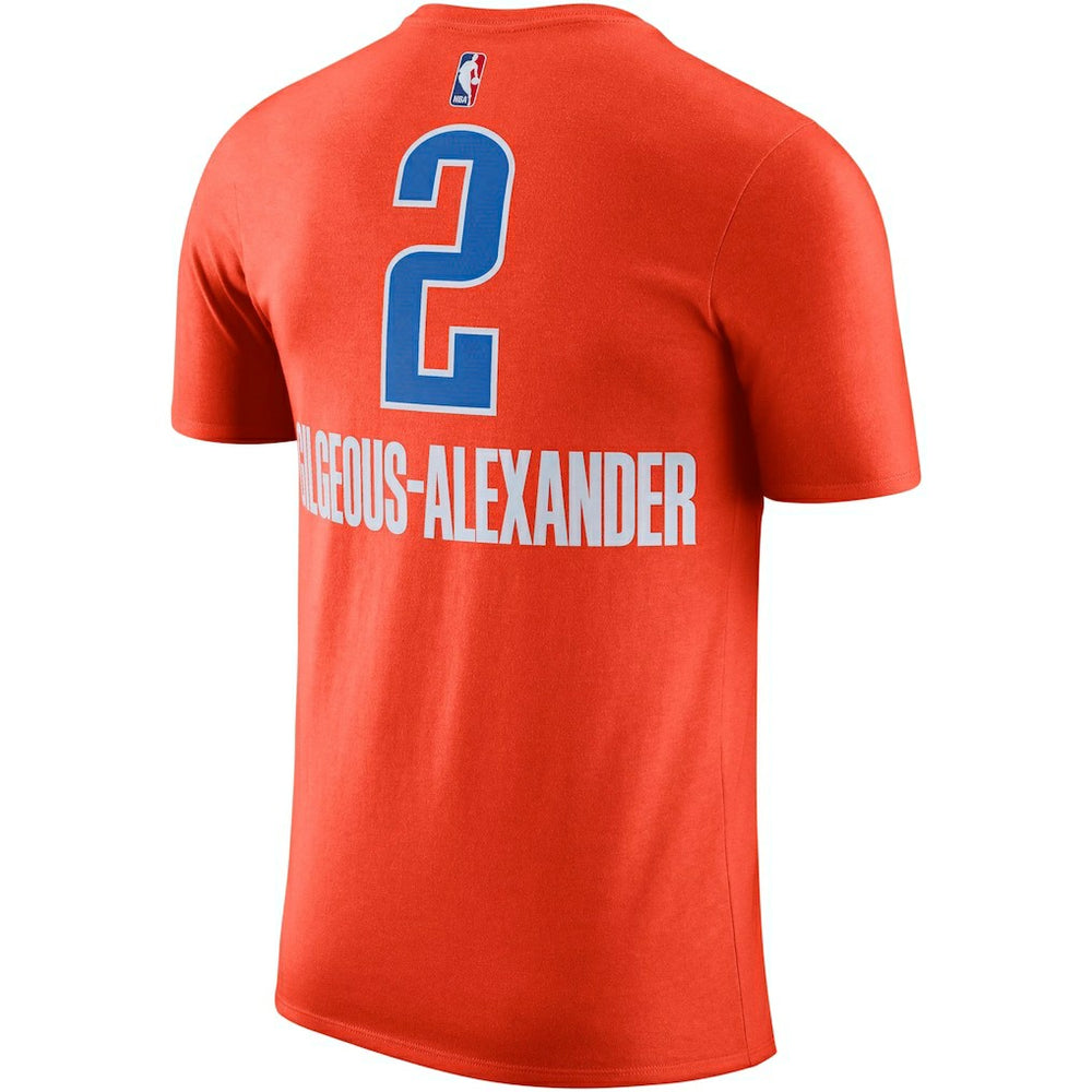 Shai Gilgeous-Alexander Oklahoma City Thunder Jordan Brand 2022/23 Statement Edition Name & Number T-Shirt - Orange shop