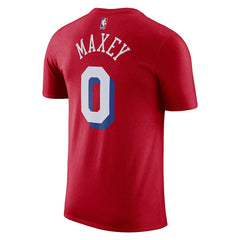 Tyrese Maxey Philadelphia 76ers Jordan Brand 2022/23 Statement Edition Name & Number T-Shirt - Red discount