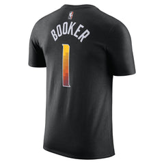 Devin Booker Phoenix Suns Jordan Brand 2022/23 Statement Edition Name & Number T-Shirt - Black cheap