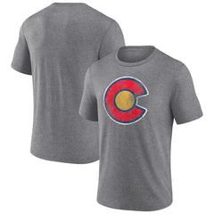 Colorado Avalanche Wraparound Tri-Blend T-Shirt Heather Gray