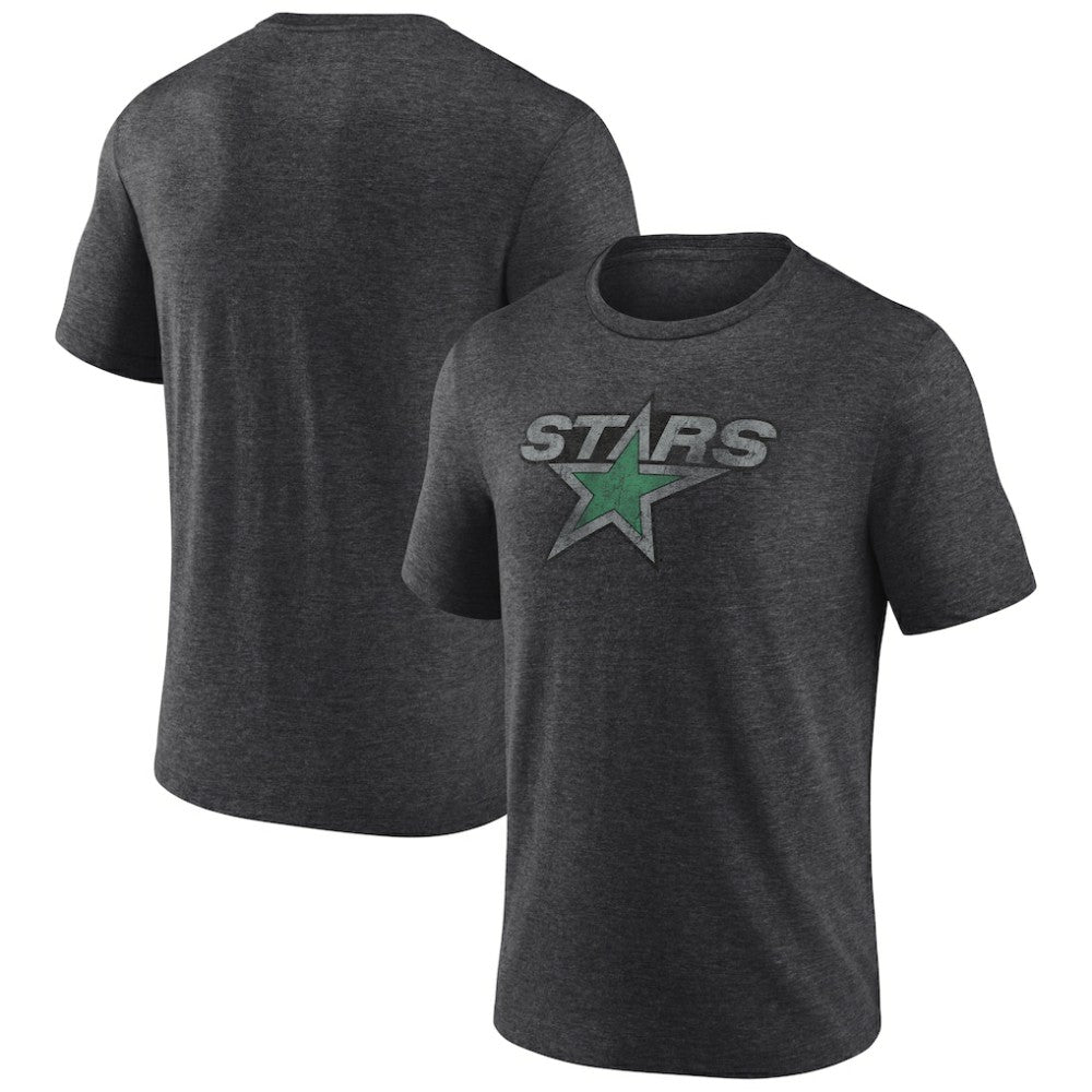 Dallas Stars Wraparound Tri-Blend T-Shirt Charcoal