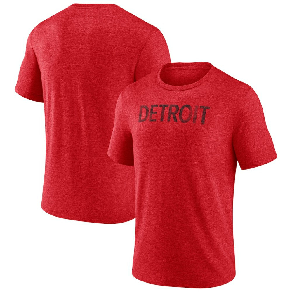 Detroit Red Wings Wraparound Tri-Blend T-Shirt Red