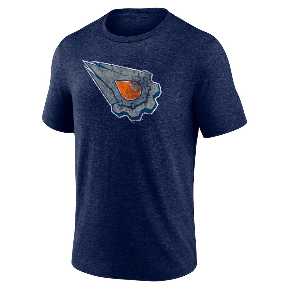 Edmonton Oilers Wraparound Tri-Blend T-Shirt Navy