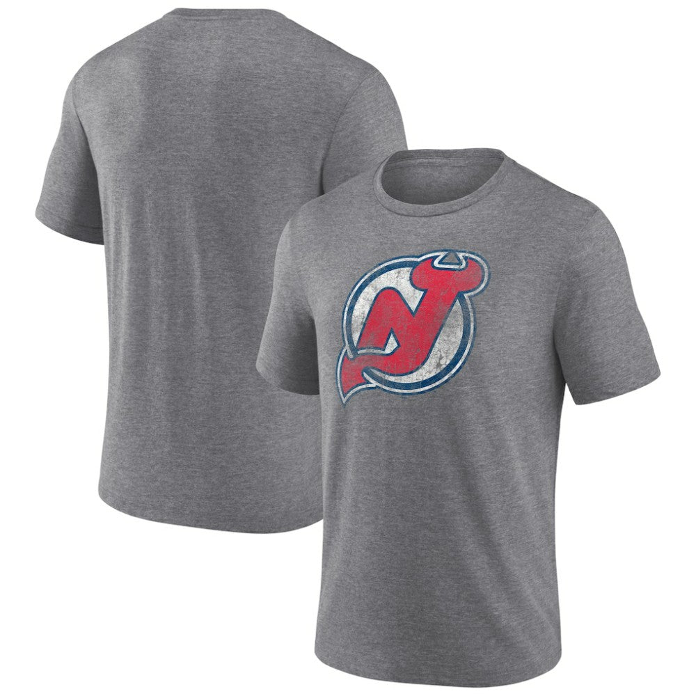 New Jersey Devils Wraparound Tri-Blend T-Shirt Heather Gray