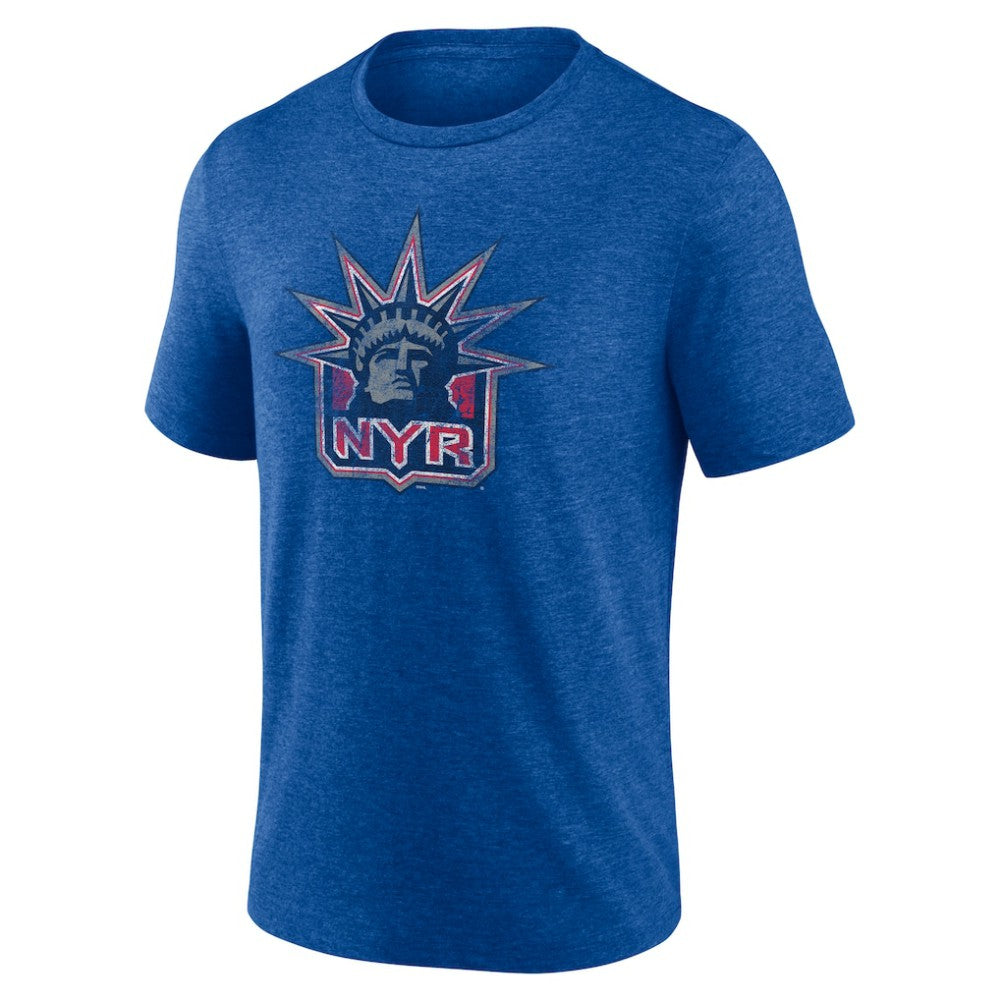 New York Rangers Wraparound Tri-Blend T-Shirt Blue