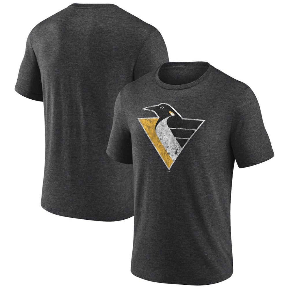 Pittsburgh Penguins Wraparound Tri-Blend T-Shirt Charcoal