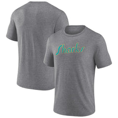 San Jose Sharks Wraparound Tri-Blend T-Shirt Heather Gray