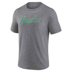 San Jose Sharks Wraparound Tri-Blend T-Shirt Heather Gray