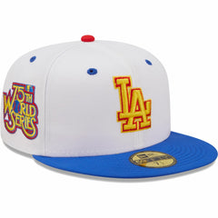 Los Angeles Dodgers 75th World Series Cherry Lolli 59FIFTY Fitted Hat - White/Royal | New Era