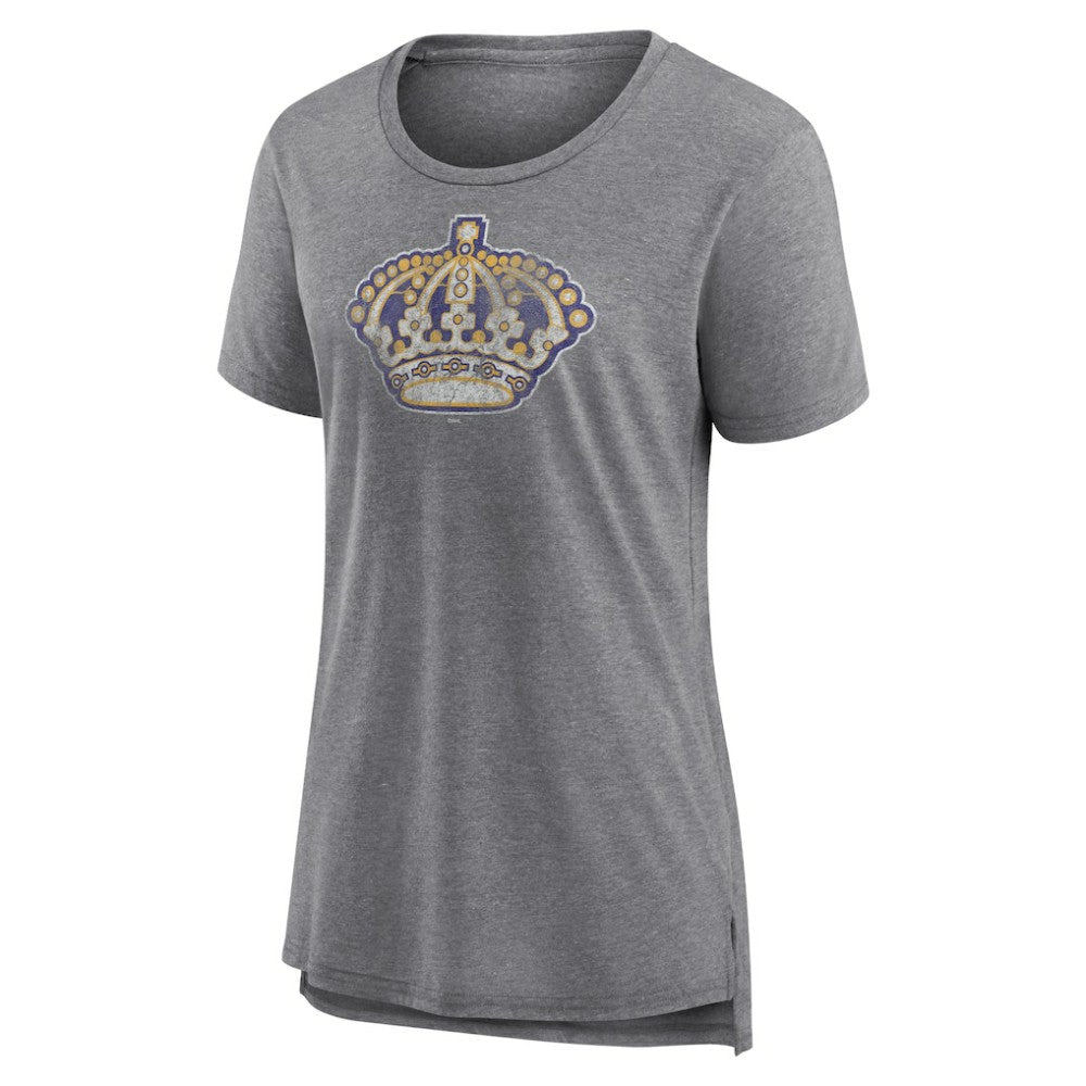 Los Angeles Kings Women's Slow Whistle Tri-Blend T-Shirt Gray