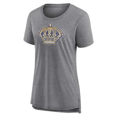 Los Angeles Kings Women's Slow Whistle Tri-Blend T-Shirt Gray
