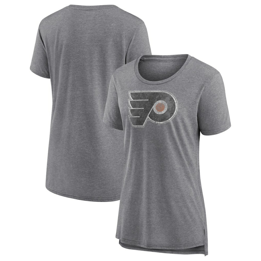 Philadelphia Flyers Women's Slow Whistle Tri-Blend T-Shirt Gray