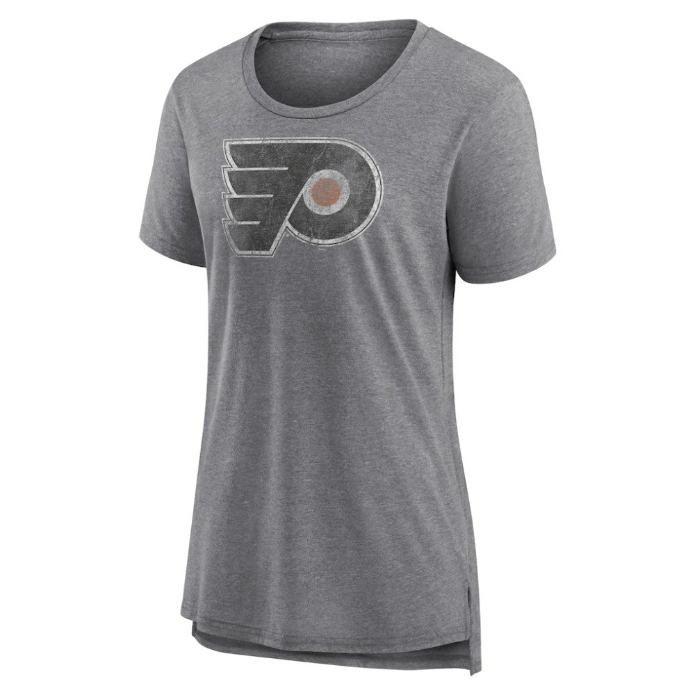 Philadelphia Flyers Women's Slow Whistle Tri-Blend T-Shirt Gray