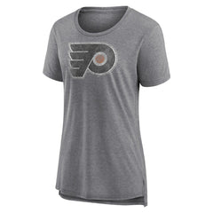 Philadelphia Flyers Women's Slow Whistle Tri-Blend T-Shirt Gray