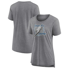 Tampa Bay Lightning Women's Slow Whistle Tri-Blend T-Shirt Gray