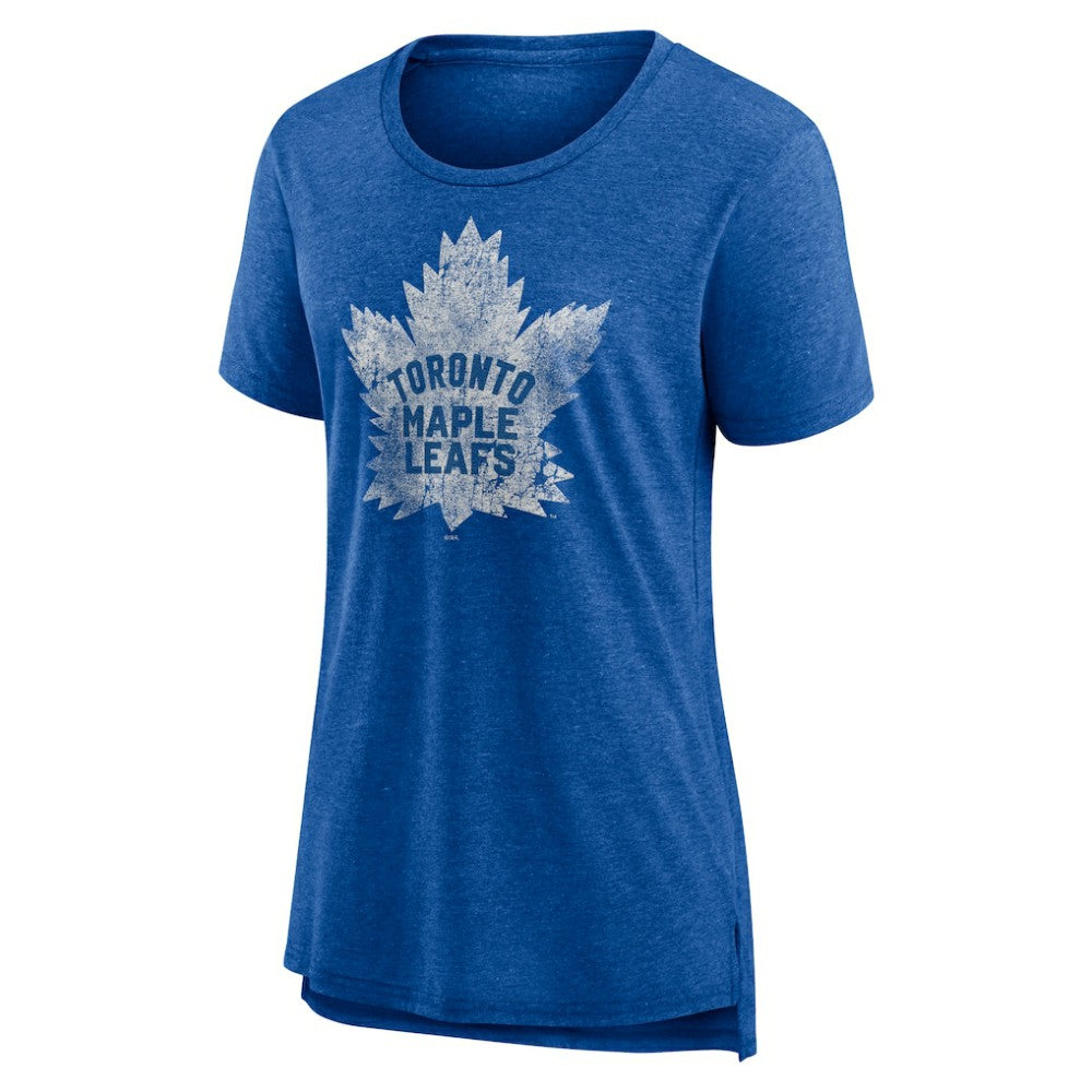 Toronto Maple Leafs Women's Slow Whistle Tri-Blend T-Shirt Blue
