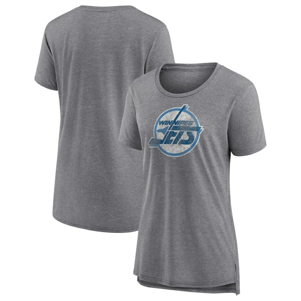 Winnipeg Jets Women's Slow Whistle Tri-Blend T-Shirt Gray