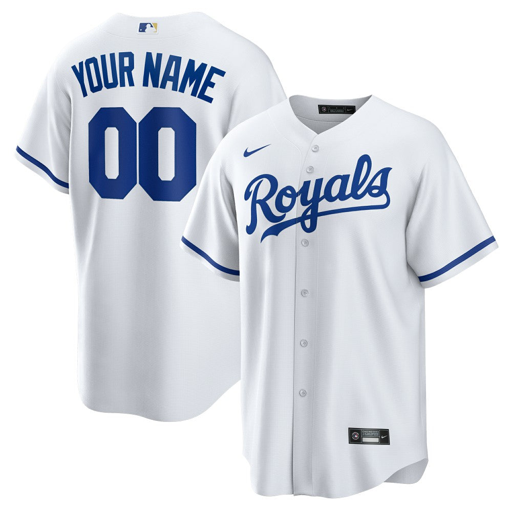 Kansas City Royals Replica Custom Jersey - White | Nike