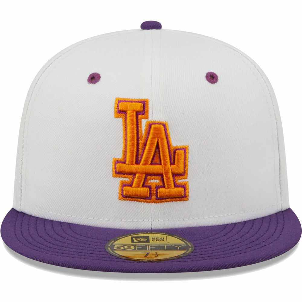 Los Angeles Dodgers 40th Anniversary at Dodger Stadium Grape Lolli 59FIFTY Fitted Hat - White/Purple | New Era