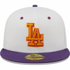 Los Angeles Dodgers 40th Anniversary at Dodger Stadium Grape Lolli 59FIFTY Fitted Hat - White/Purple | New Era