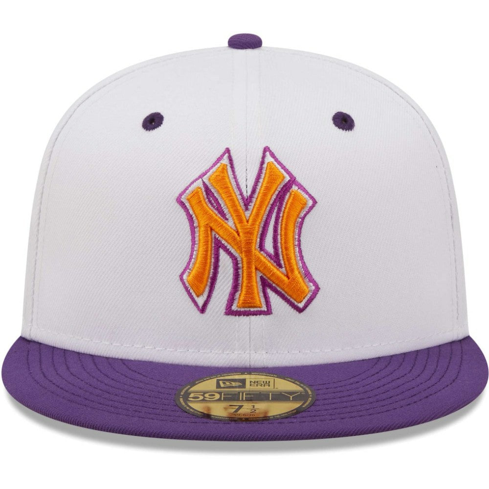 New York Yankees 2000 World Series Grape Lolli 59FIFTY Fitted Hat - White/Purple | New Era